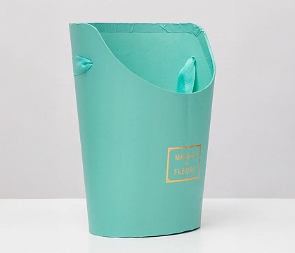 Коробка под цветы, с ручкой, 17x14x22 см, тиффани (W6640-tiffany)