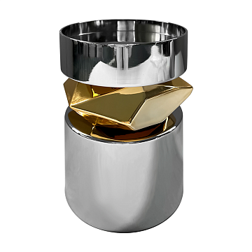 Подсвечник декоративный серия "Слиток золота", цвет серебро/золото, 10,5*16 см