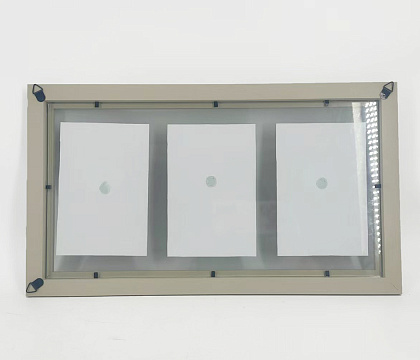 Фоторамка-коллаж декоративная из МДФ для 3 фотографий 10х15 см., со стеклом, 41,7x1,8х23,7 см