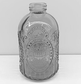 Ваза стеклянная D7,5*H12,5 см, 1 шт., прозрачный