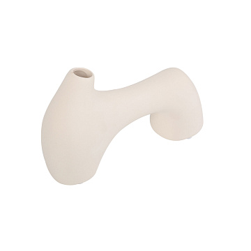 Ваза керамическая, цвет белый, 22,5*6,5*13,5 см