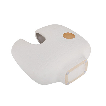 Ваза керамическая, цвет бело-золотой, 25*11*26,5 см