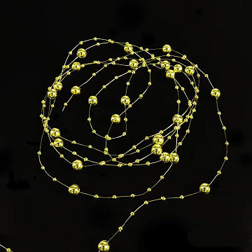 Жемчужная нить на катушке, 3+8 мм * 60 м, золото