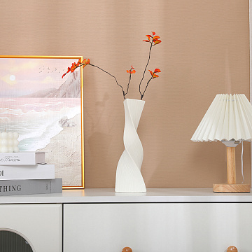 Ваза керамическая, цвет белый, 8*26 см