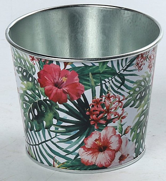 Декоративное кашпо "Экзотика" D11.5XH9.5CM  B:D9CM, металл