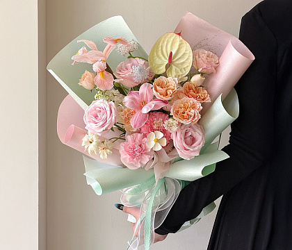 Упаковочная бумага с перламутровым отливом 53 см* 4 ярда, 120 г/м², белый