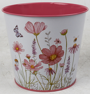 Декоративное кашпо  "Нежный аромат" D13.3X11.5см B:D9.8 см, металл