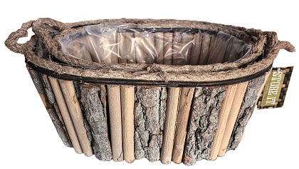 Набор кашпо плетеных 30*21 H12/5, 25*18 H11/5, 2 шт.