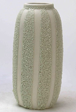 Ваза керамическая "Кактус", цвет зеленый, 13*13*27,5 см.