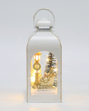 Светящаяся новогодняя композиция 8X8X20CM, работает от батареек 2AAA, в комплект не входят