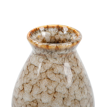 Ваза керамическая, цвет черный, 8*10,9 см