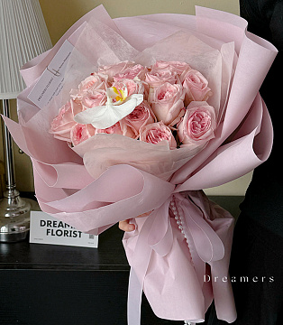 Водостойкий упаковочный материал "Бархат", 53 см*6 ярдов, 75 г/м², винный