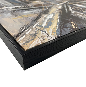 Картина "Город", 80% ручная работа, рама пластиковая, 70*100*3,5