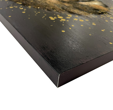 Панно "Король Лев", 80% ручная работа, без рамы, 60*90*3