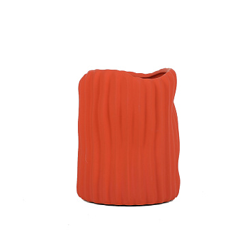 Ваза керамическая, цвет терракотовый, 12*14,5 см