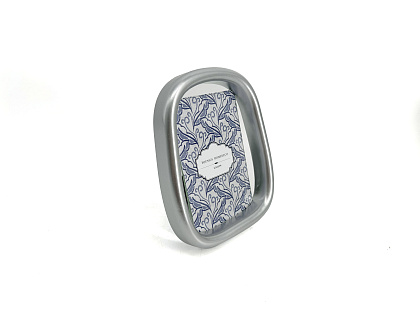 Фоторамка декоративная из МДФ серия "Рондо", цвет серебро, со стеклом, 10x15 см