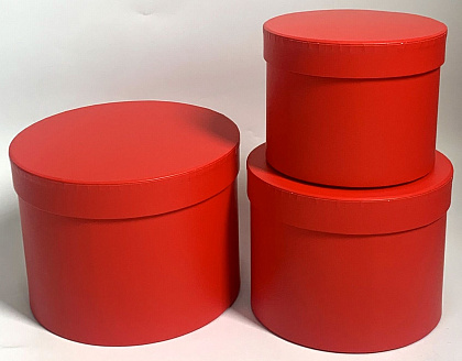 Набор коробок 19,7x14,5 см,17,2x13 см,14,6x11,3 см, 3 шт., красный