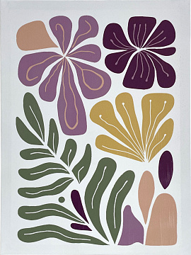 Постер "Цветочный узор I", без рамы, 30*40*3,8