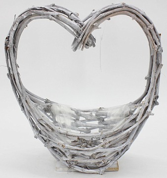 Корзина плетеная (ива), 40*40 D16*35 H12 B17*10, 1 шт., серый