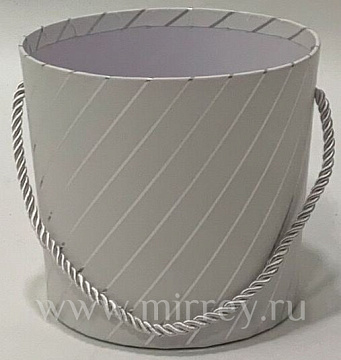  Коробка под цветы 14,5x12,7см, 1 шт., белый