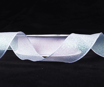 Лента декоративная "Перламутровое сияние", полиэстер, 25 мм х 20 ярд., сиреневый (5 шт./упак.)