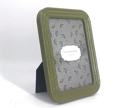 Фоторамка декоративная из МДФ, цвет глянцево-зеленый, со стеклом, 10x15см