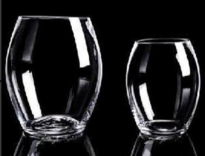 Ваза стеклянная D20 * H25 см, 1 шт., прозрачн.