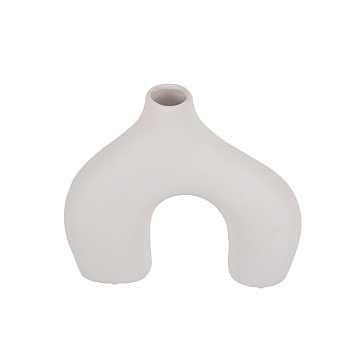 Ваза керамическая, цвет белый, 26*6*24 см