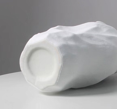 Ваза керамическая, цвет белый, 11*25 см