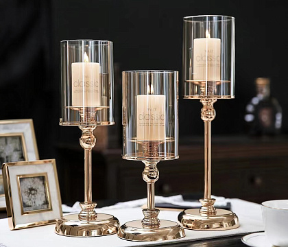 Подсвечник серия "Люксор", цвет золото, 26 см