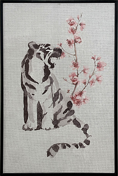 Постер "Тигр I", рама деревянная, 25*38*1,5