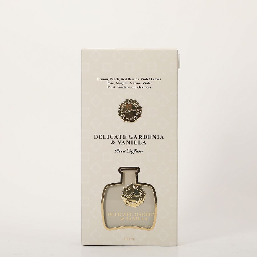 Ароматический диффузор с палочками 100 мл., Delicate Gardenia & Vanilla/Нежная гардения и ваниль