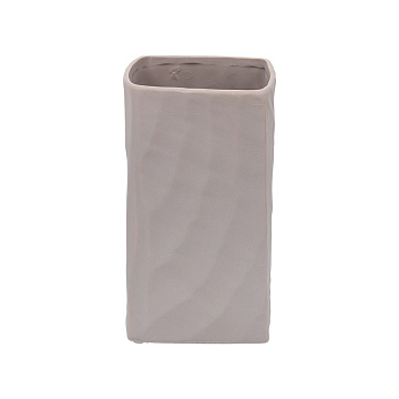 Ваза керамическая, цвет серый, 11*20 см.