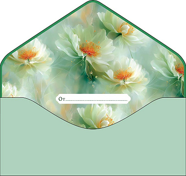 Открытка-конверт "С Днем Рождения!", размер: 9,3х19 см, в упак. 1 шт.