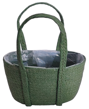 Корзина плетеная (эколоза): 23x13xH13xHH30  B18x9, 1 шт., оливковый