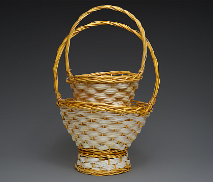 Н-р корзин плетеных (ива): 38*H28HH69, 28*H26HH56, 2 шт., натур./белый