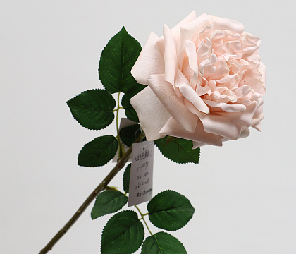 Цветок искусственный декоративный "Роза Остина", H65*D14 см., нежно-персиковый