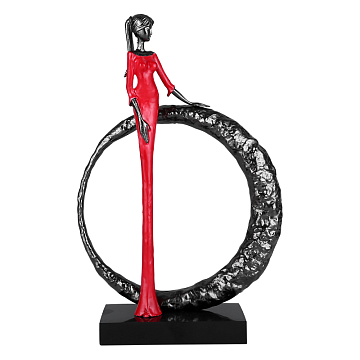 Статуэтка декоративная "Муза", цвет розовый, 21*8*31 см