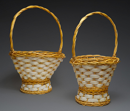 Н-р корзин плетеных (ива): 38*H28HH69, 28*H26HH56, 2 шт., натур./белый
