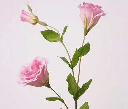 Цветок искусственный декоративный "Эустома", 71 см., розово-лавандовый