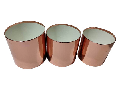 Набор коробок для цветов без крышки 18*17, 16*15,5, 15*14,5, 3 шт., розовый