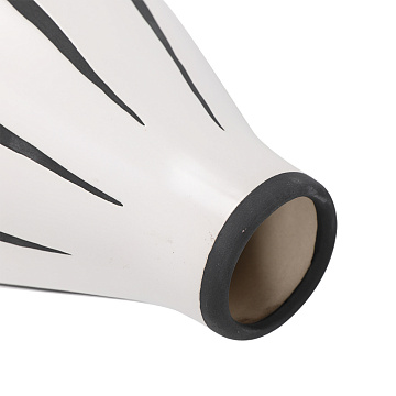 Ваза керамическая, цвет бело-черный, 12,5*17,5 см