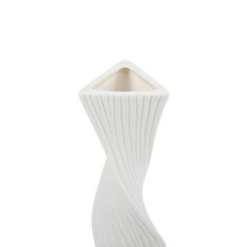 Ваза керамическая, цвет белый, 6*18 см