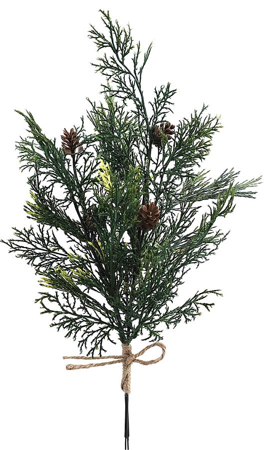 Связка веток декоративная с шишками, 36 см.,2 шт.