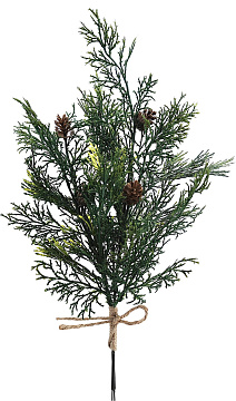 Связка веток декоративная с шишками, 36 см.,2 шт.