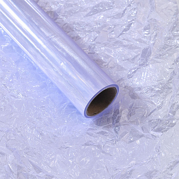 Упак. материал флористическая пленка со стеклянной текстурой , 60 мкр, 56 см х 10 м, сиреневый