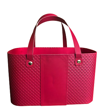 Коробка для цветов  "Гармония стиля" 24,5*15*14,5, 1 шт., красный