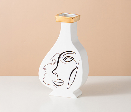 Керамическая декоративная ваза серия "Силуэт", 19*9*32,5 см