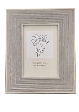 Фоторамка декоративная из пластика со стеклом, 10x15 см