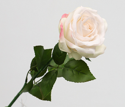 Цветок искусственный декоративный "Роза", H44*D10 см., кремовый